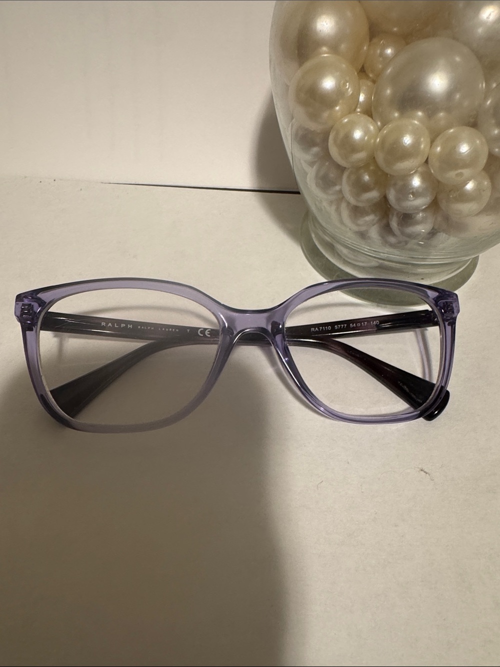 Ralph Lauren Women's Light Lavender Transparent Eyeglass Frames